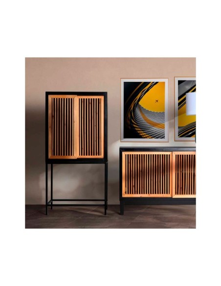 Armario LOMQUI, DM, Madera / Marrón Claro, Natural - Kodu Home Design