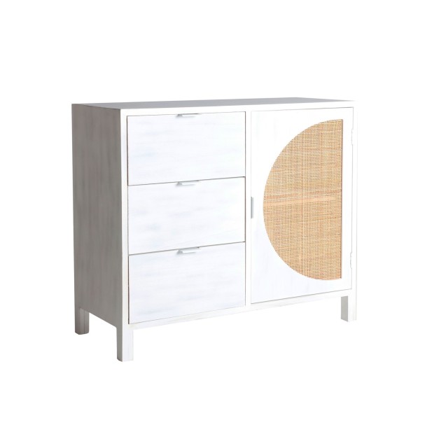 Cómoda ZEMNE, Madera de Pino, Ratán /...