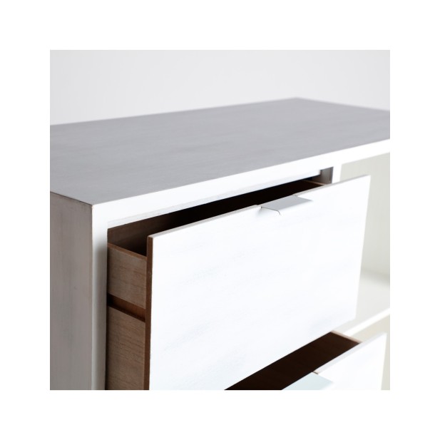 Cómoda ZEMNE, Madera de Pino, Ratán /...