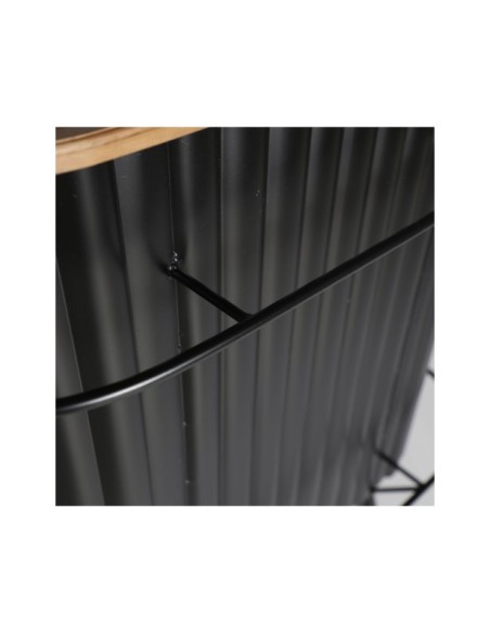 Mesa Consola de Bar MEYSSE, Madera de Roble, Hierro / Negro - Kodu Home Design