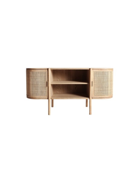 Mueble TV IKLA, DM, Madera, Ratán / Marrón - Kodu Home Design