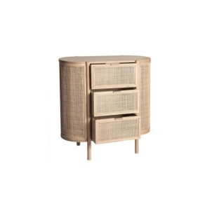 Cómoda IKLA, DM, Madera, Ratán / Marrón - Kodu Home Design 2