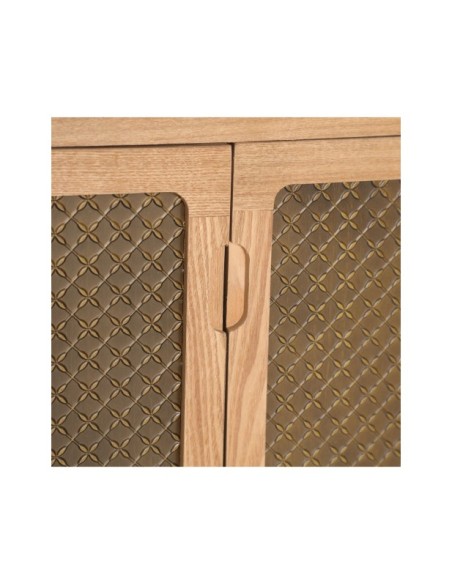 Aparador NEVOY, DM, Aluminio, Hierro / Marrón, Oro - Kodu Home Design