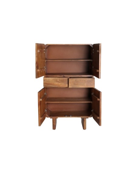 Armario CLAUX, Madera de Mango / Marrón, Blanco - Kodu Home Design