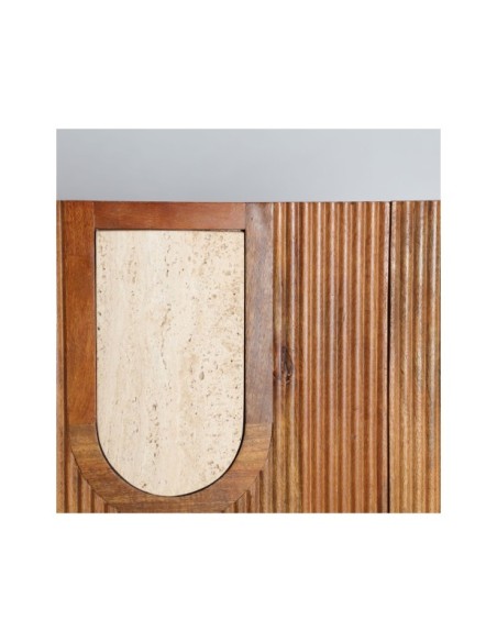 Armario CLAUX, Madera de Mango / Marrón, Blanco - Kodu Home Design