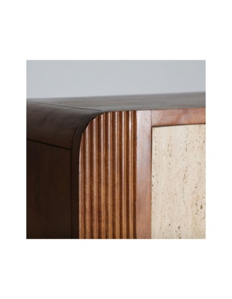 Armario CLAUX, Madera de Mango / Marrón, Blanco - Kodu Home Design