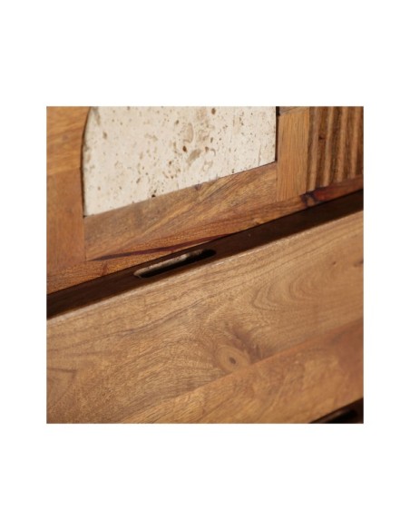 Armario CLAUX, Madera de Mango / Marrón, Blanco - Kodu Home Design