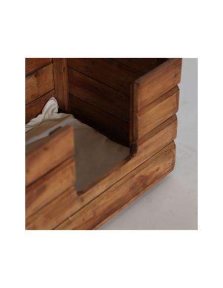 Cama Mascotas AKVIRAN, Madera de Caoba / Marrón - Kodu Home Design