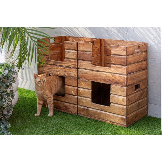 Cama Mascotas AKVIRAN, Madera de...