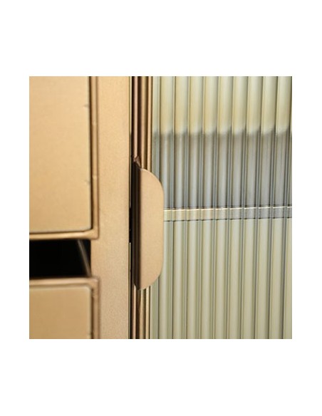 Aparador SPESSA, Hierro, Vidrio / Oro - Kodu Home Design