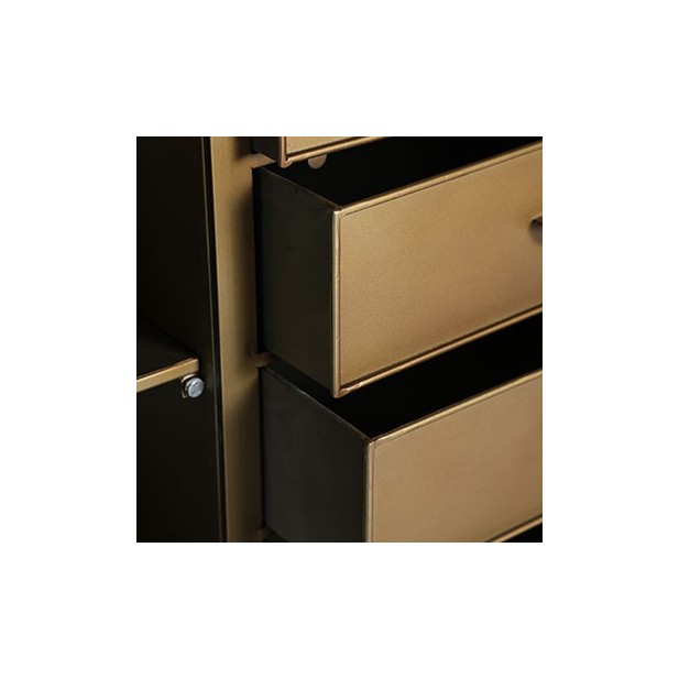 Aparador SPESSA, Hierro, Vidrio / Oro...