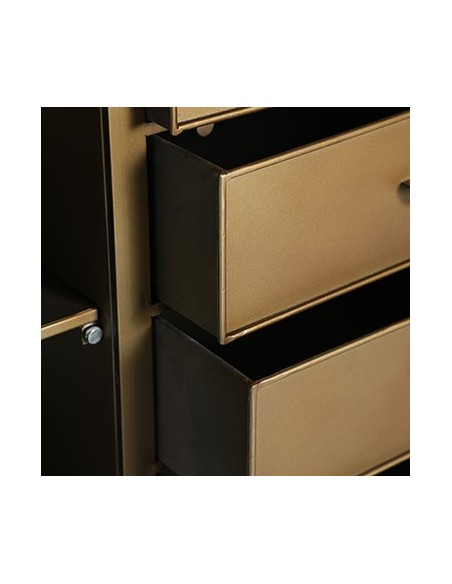 Aparador SPESSA, Hierro, Vidrio / Oro - Kodu Home Design