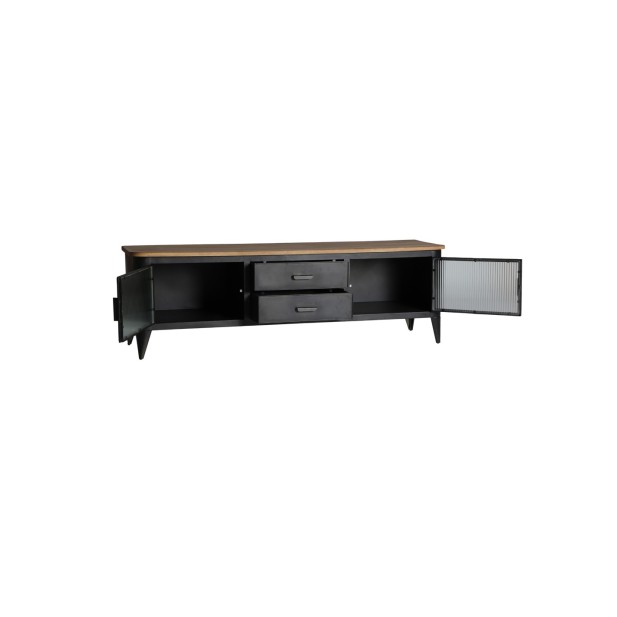 Mueble TV EASBY, Hierro, Vidrio,...