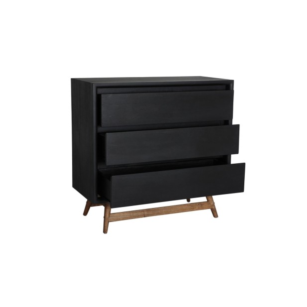 Cómoda THIERS, Madera / Negro, Marrón...