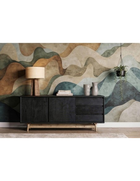 Aparador THIERS, Madera / Negro, Marrón - Kodu Home Design