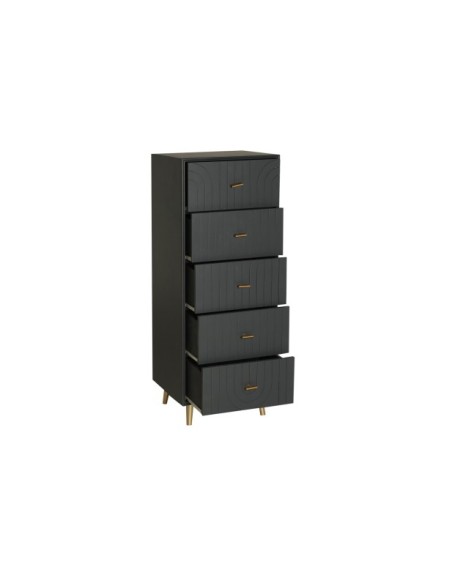 Cómoda Sinfonier TREMES, DM, Hierro / Gris, Oro - Kodu Home Design