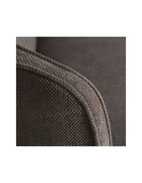 Sofá KERNS, Poliéster, Latón, Madera / Gris, Latón, Negro - Kodu Home Design