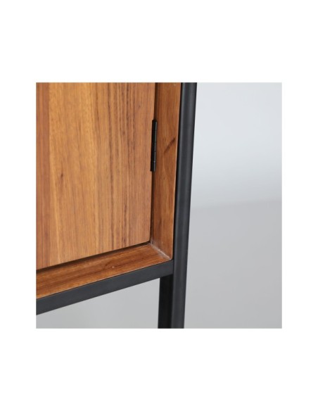 Armario LAURIS, Madera, Hierro / Marrón, Negro - Kodu Home Design