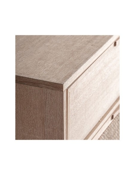 Cómoda WEURTZ, Madera, Ratán / Marrón Claro - Kodu Home Design