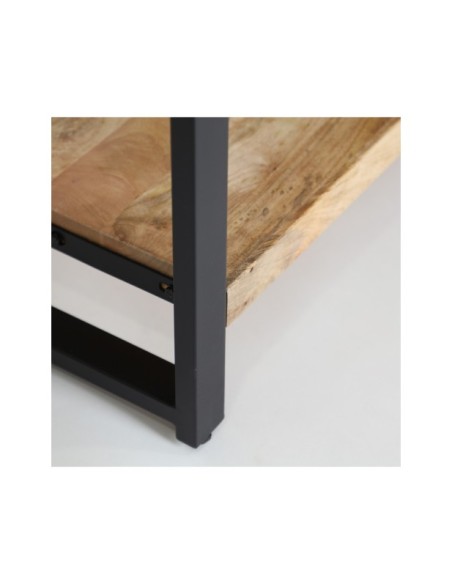 Estantería GUADALEST, Madera de Mango, Hierro / Marrón, Negro - Kodu Home Design