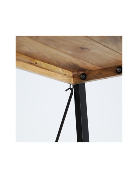 Estantería GUADALEST, Madera de Mango, Hierro / Marrón, Negro - Kodu Home Design