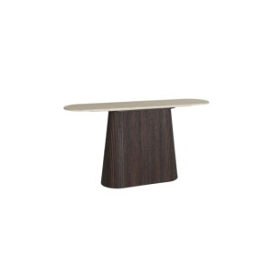 Consola VERONA, DM, Mármol Sintético / Marrón, Beige -... 2