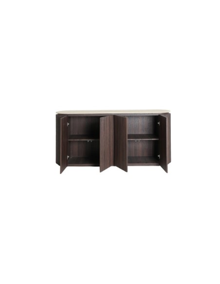 Aparador VERONA, DM, Mármol Sintético / Marrón, Beige - Kodu Home Design