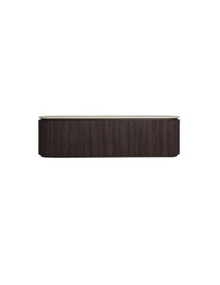 Mueble TV VERONA, DM, Mármol Sintético / Marrón, Beige - Kodu Home Design