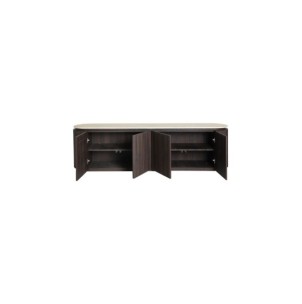 Mueble TV VERONA, DM, Mármol Sintético / Marrón, Beige -... 2