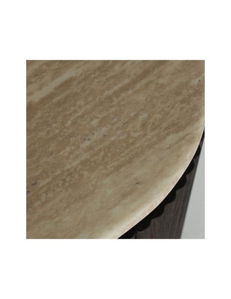 Mueble TV VERONA, DM, Mármol Sintético / Marrón, Beige - Kodu Home Design