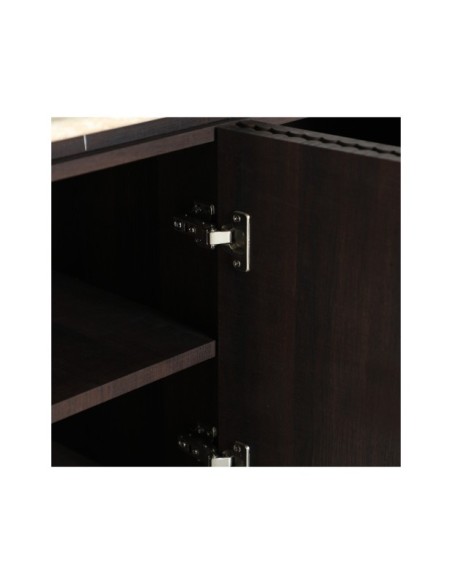 Mueble TV VERONA, DM, Mármol Sintético / Marrón, Beige - Kodu Home Design