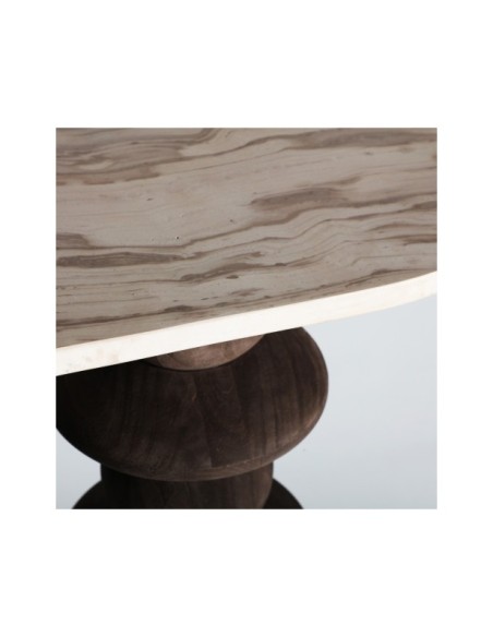 Consola VRADS, Madera de Mango, Mármol / Marrón - Kodu Home Design