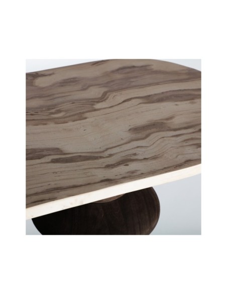 Consola VRADS, Madera de Mango, Mármol / Marrón - Kodu Home Design