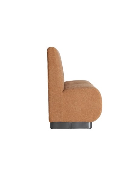 Sofá WARHEM, Algodón, Madera / Ocre, Negro - Kodu Home Design