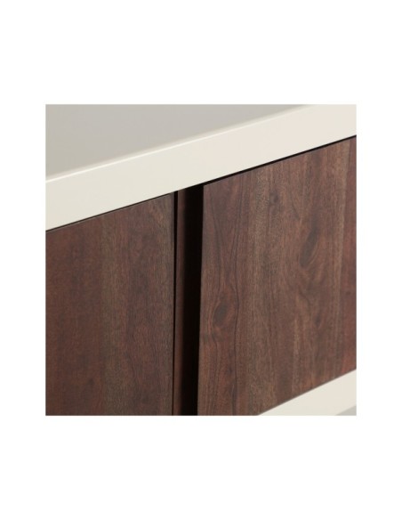 Mueble TV GLARIS, Madera, DM / Blanco Roto, Marrón - Kodu Home Design