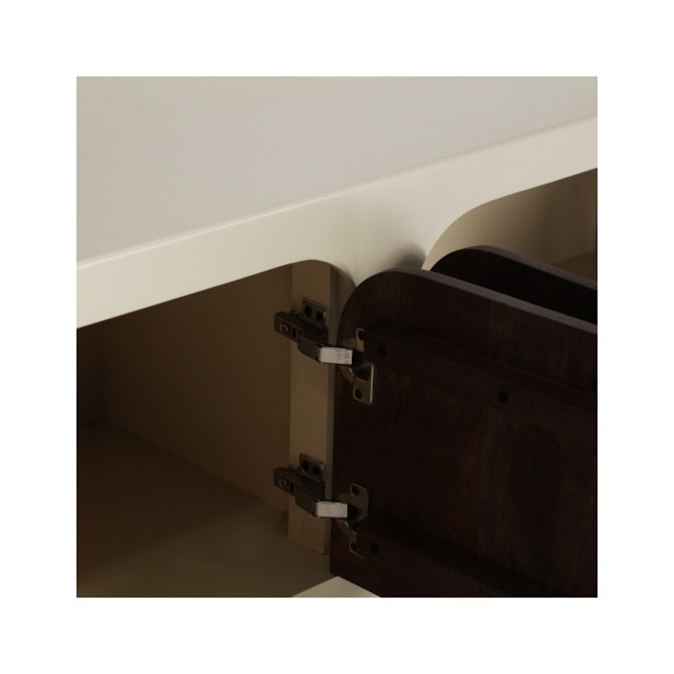 Mueble TV GLARIS, Madera, DM / Blanco...