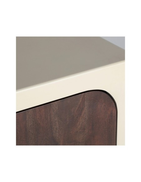 Aparador GLARIS, Madera, DM / Blanco Roto, Marrón - Kodu Home Design