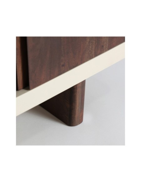 Aparador GLARIS, Madera, DM / Blanco Roto, Marrón - Kodu Home Design