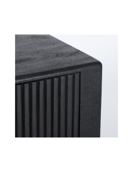 Mueble TV NOX, Madera de Mango, DM / Negro - Kodu Home Design
