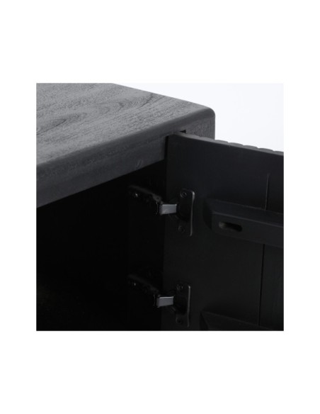 Mueble TV NOX, Madera de Mango, DM / Negro - Kodu Home Design