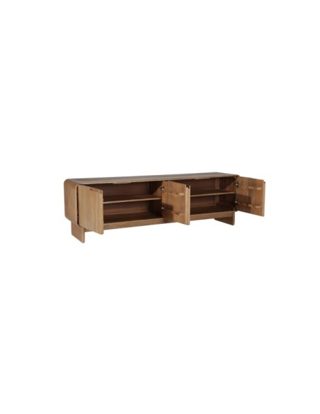 Mueble TV CANADA, Madera de Mango / Marrón Claro, Beige - Kodu Home Design