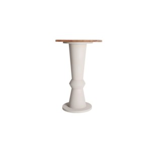 Mesa de Bar KILHE 65x65x107 cm, Hierro, Madera de Mango /...