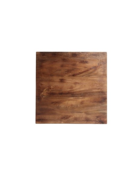 Mesa de Bar KILHE 65x65x107 cm, Hierro, Madera de Mango / Beige, Marrón - Kodu Home Design