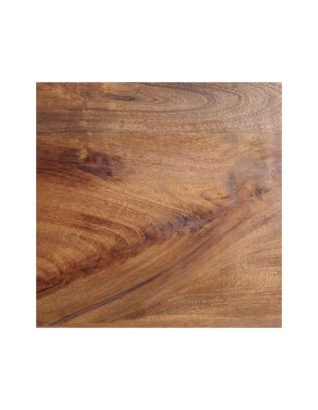 Mesa de Bar KILHE 65x65x107 cm, Hierro, Madera de Mango / Beige, Marrón - Kodu Home Design