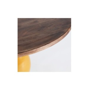 Mesa NAHINA Ø90x79 cm de Comedor, Hierro, Madera de Mango... 2