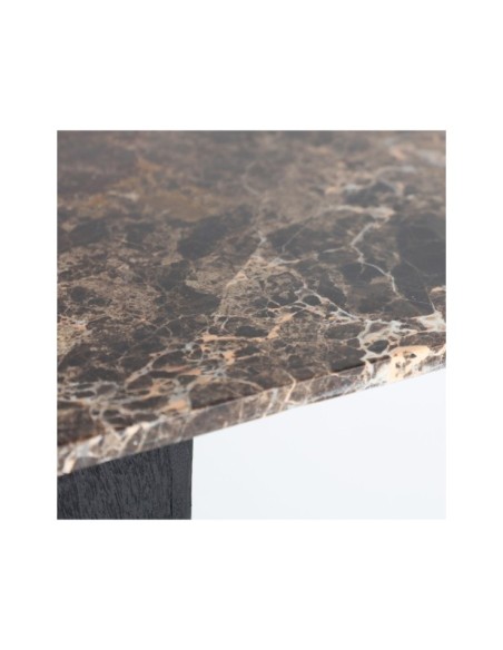 Consola LOOP, Madera de Mango, Mármol / Negro, Marrón - Kodu Home Design