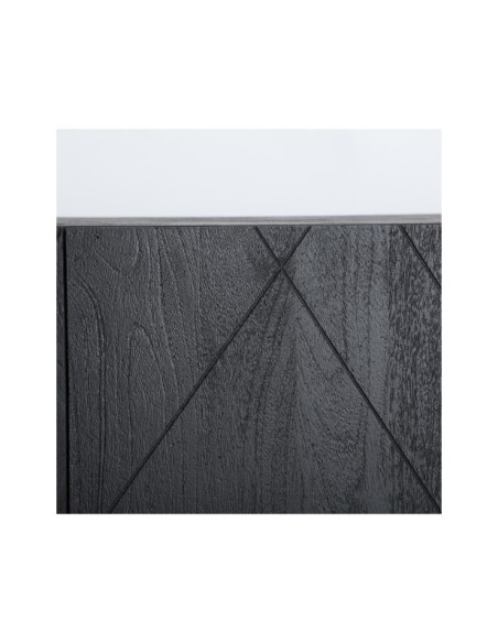 Aparador BOULOC, Madera de Mango, DM / Negro - Kodu Home Design