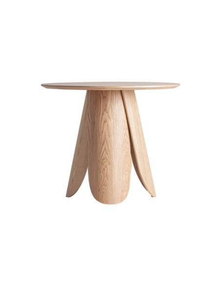 Mesa de Bar WIELER Ø90x75 cm, DM, Chapa de Fresno / Marrón Claro - Kodu Home Design