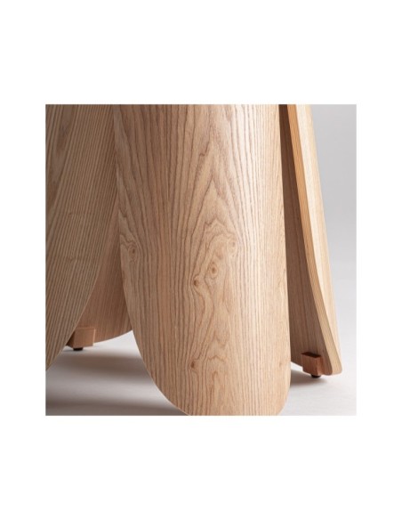 Mesa de Bar WIELER Ø90x75 cm, DM, Chapa de Fresno / Marrón Claro - Kodu Home Design