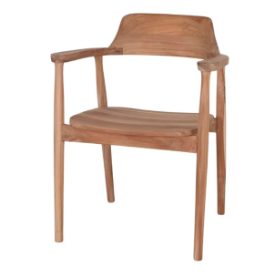 Silla con Brazos SAGGI, Teca Natural. Vackart